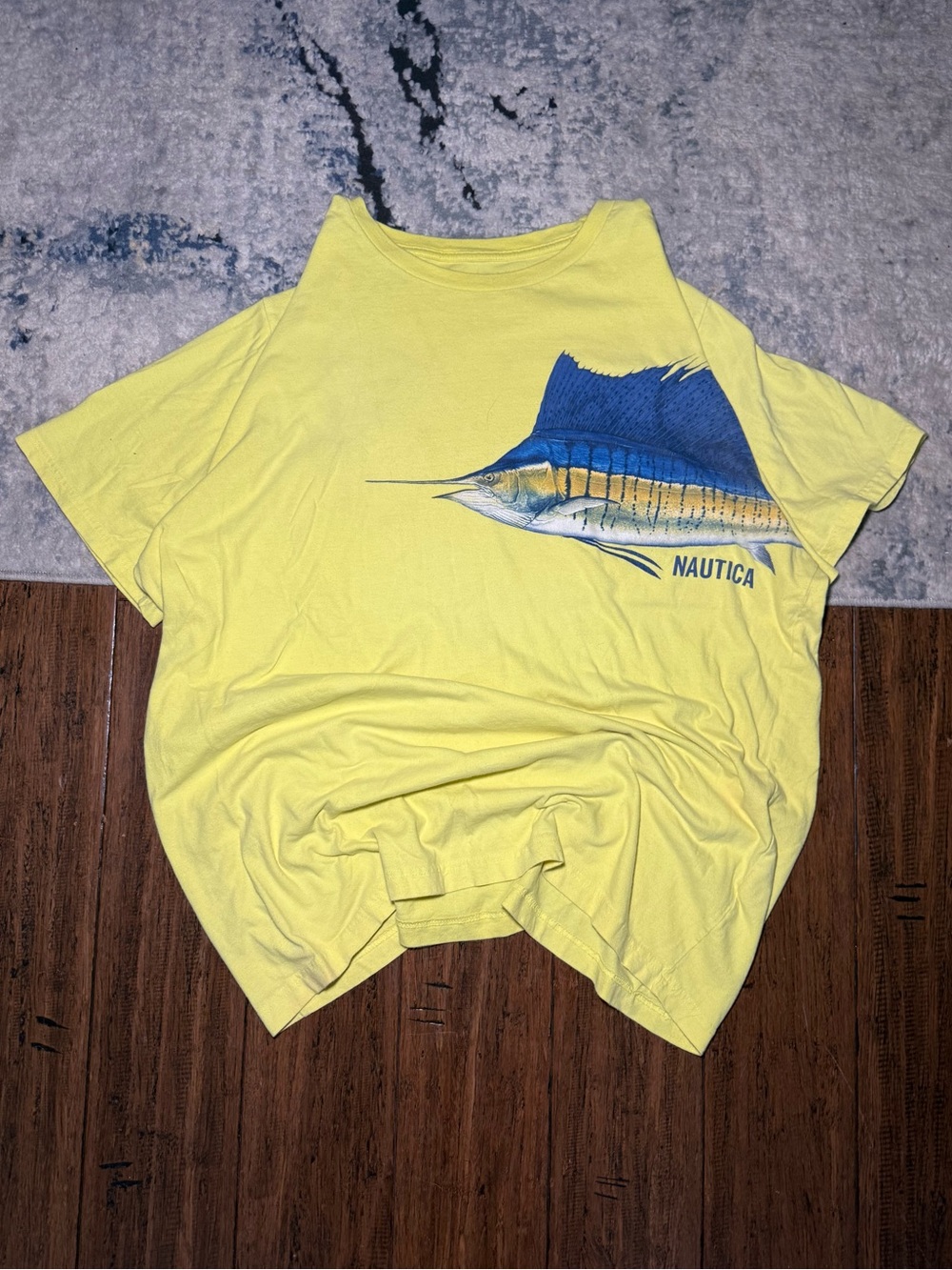 Nautica Pacific Sailfish Graphic T-Shirt Men’s XXL Yellow
